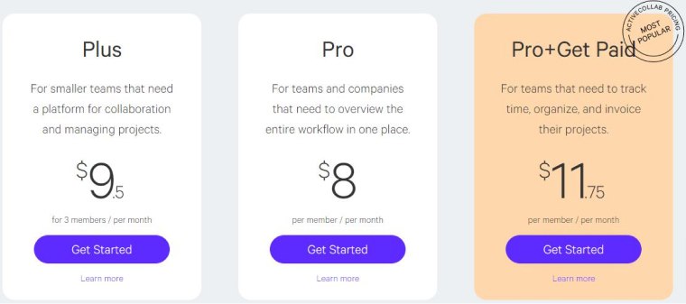 ActiveCollab Pricing